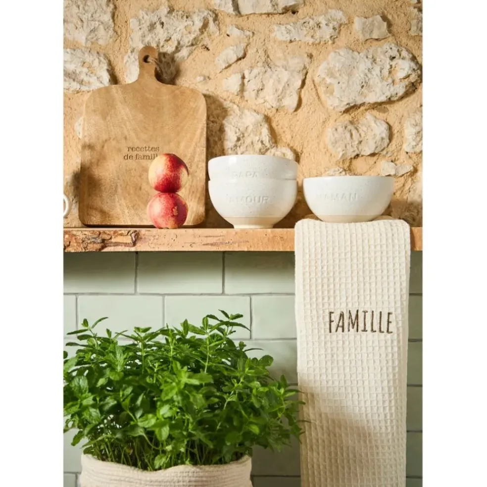 Essuie mains en coton ecru 50x70cm - Beezz