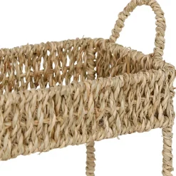 Etagere 2 niveaux en jonc de mer naturel h26.5cm - Borneo