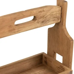 Etagere 2 paniers en bois recyclé naturel h65.5cm - Campagne