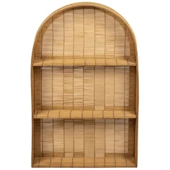 Etagere murale 3 niveaux en bambou naturel h80cm - Plaka