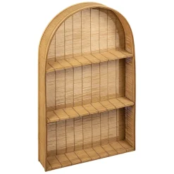 Etagere murale 3 niveaux en bambou naturel h80cm - Plaka
