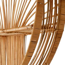 Etagere murale ronde en rotin naturel - Floraly