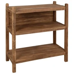 Etagère 3 niveaux en bois recyclé naturel 90x35xh100cm - Campagne