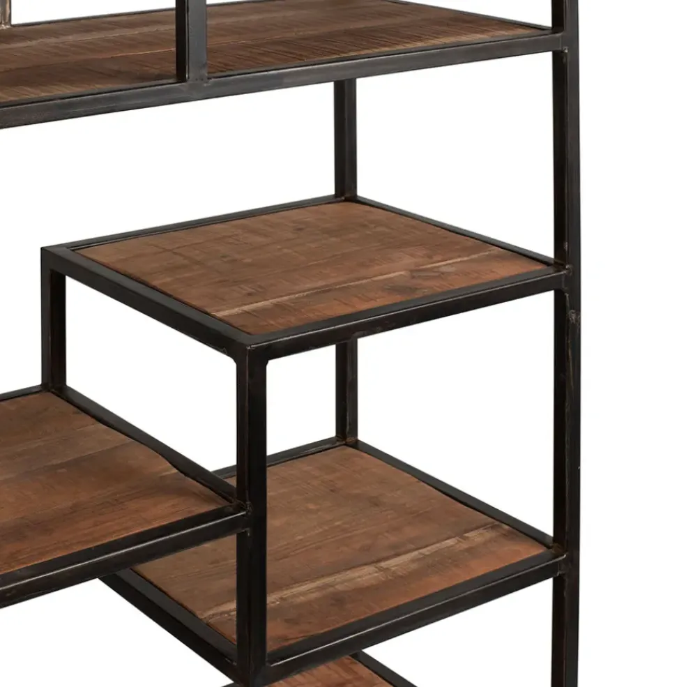 Etagère en fer vieilli et bois d' acacia H170cm - Factory