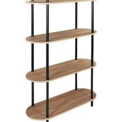 Etagère en pin et bois naturel et noir h113cm - Cobe