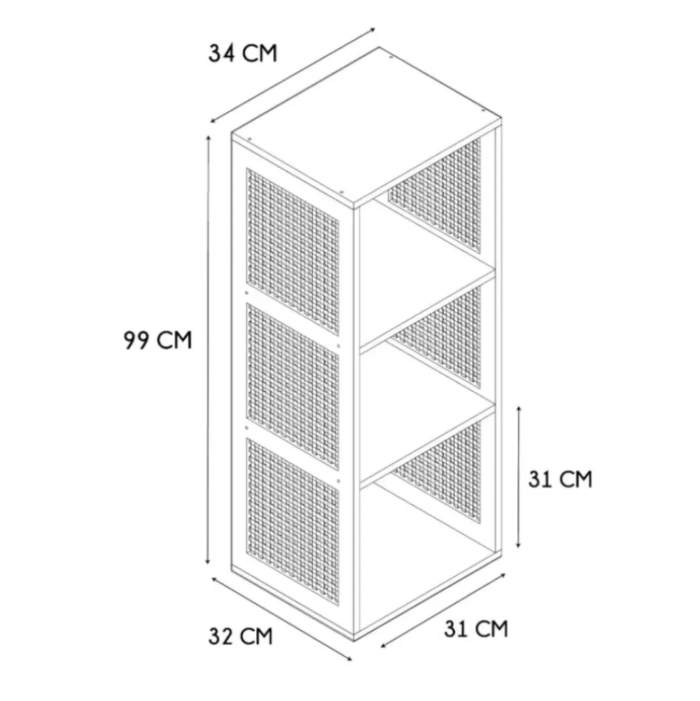 Etagère module 3 cases H99cm - Baia