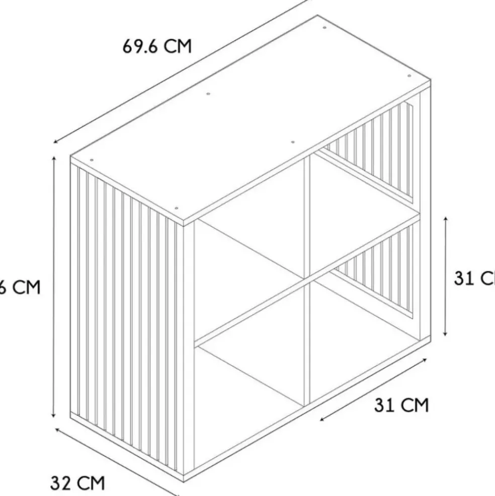 Etagère module 4 cases 66x69.9cm - Kara