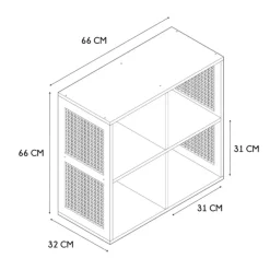 Etagère module 4 cases 66x66cm - Baia