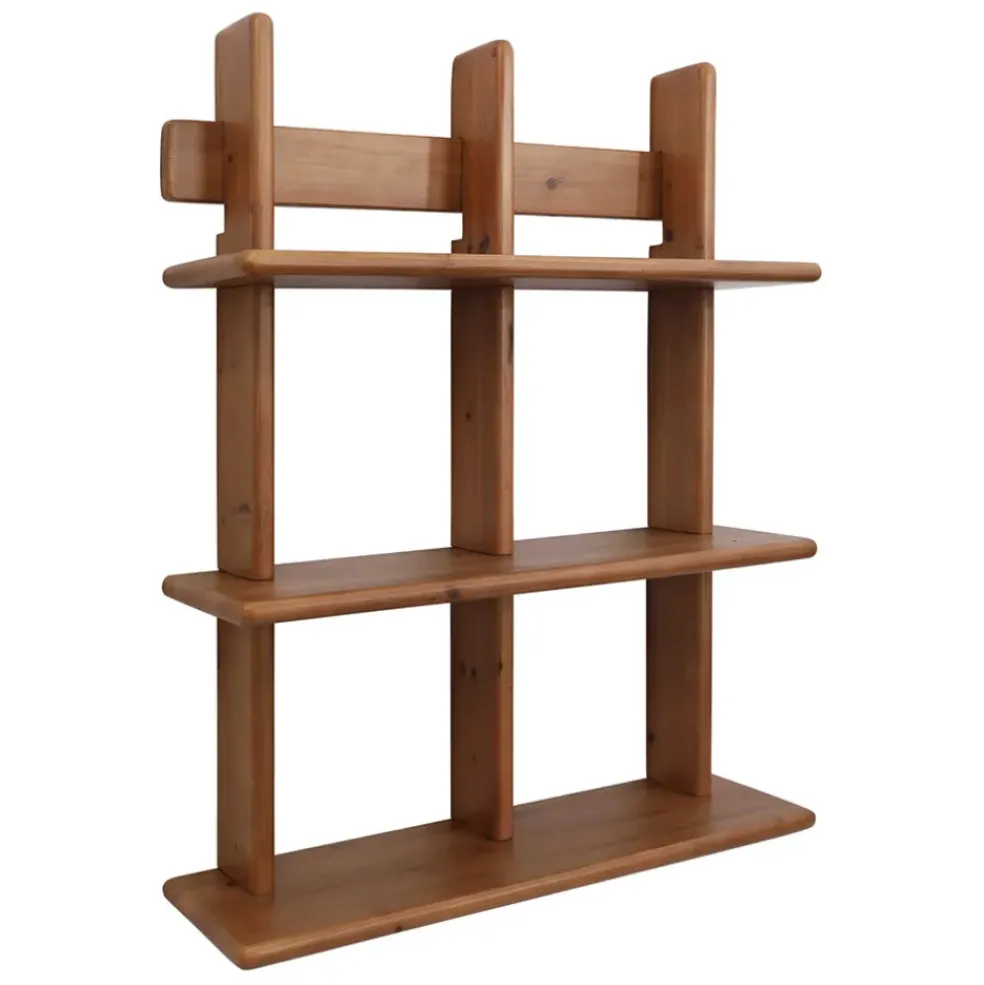 Etagère murale 3 niveaux en sapin naturel H78cm - Tradition