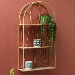 Etagère murale 3 niveaux en paulownia naturel h73cm - Java