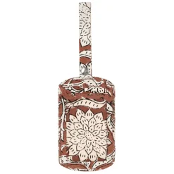 Etiquette bagage en coton rouge - Flaura