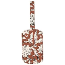 Etiquette bagage en coton rouge - Flaura