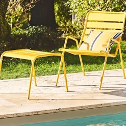 Fauteuil bas d'extérieur miel - Monceau