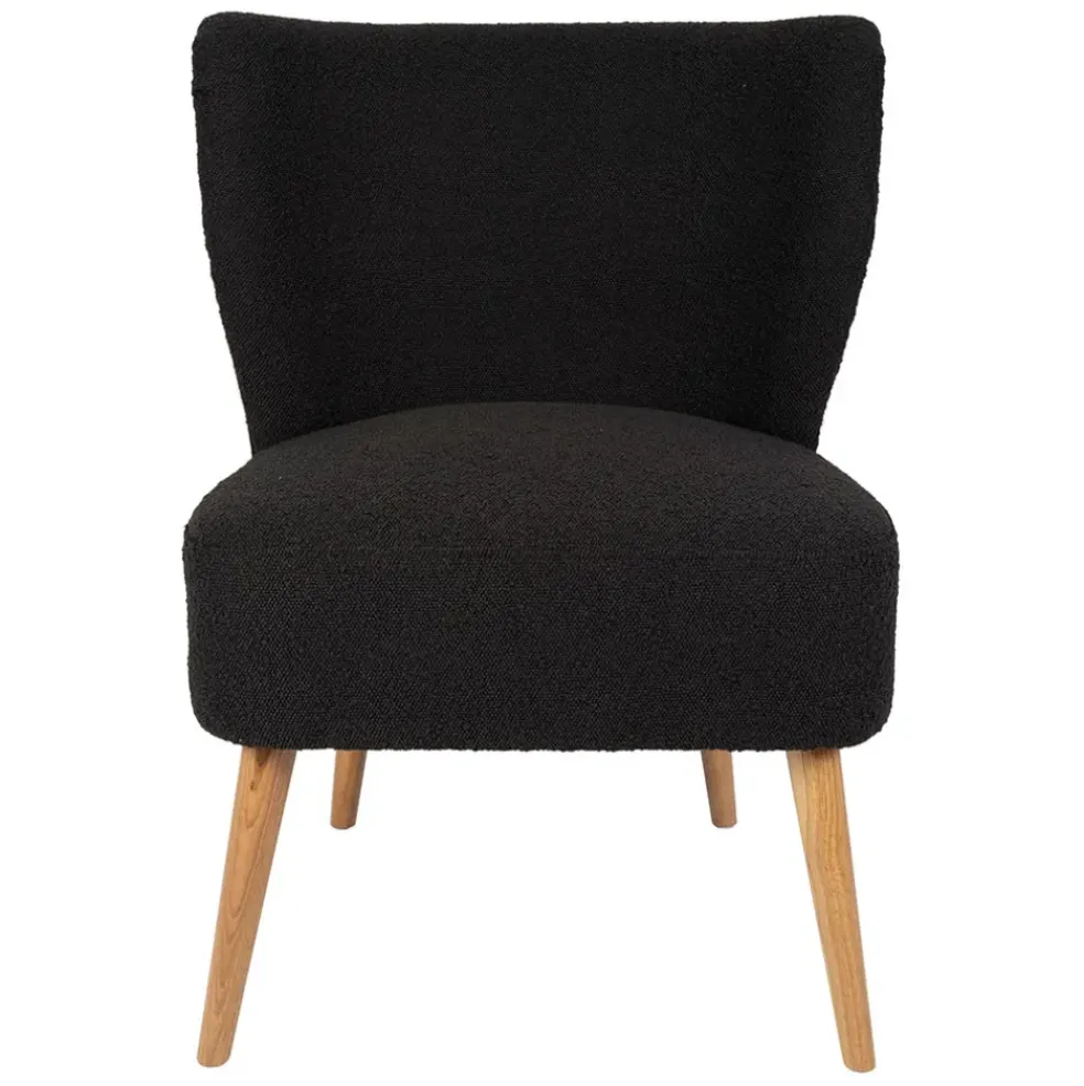 Fauteuil bouclette anthracite - Eleonor