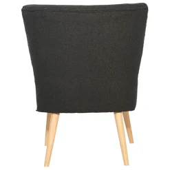 Fauteuil bouclette anthracite - Eleonor