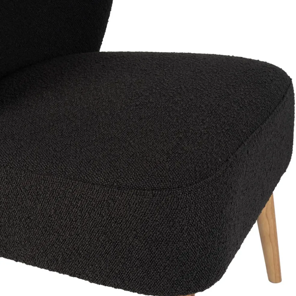 Fauteuil bouclette anthracite - Eleonor