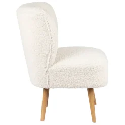 Fauteuil bouclette blanc crème - Elément