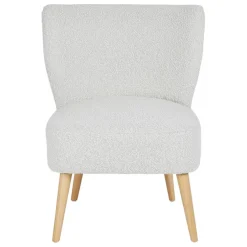 Fauteuil bouclette blanc - Eleonor