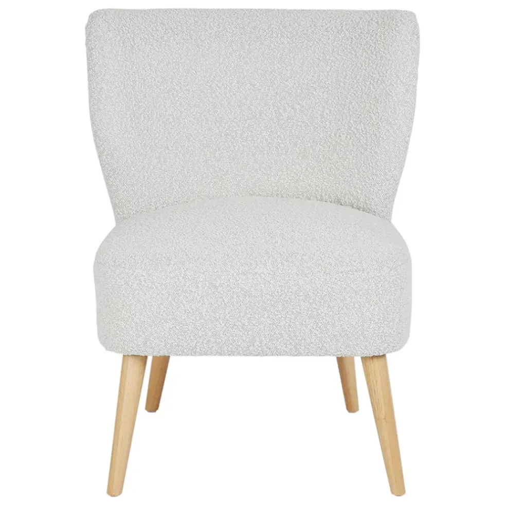 Fauteuil bouclette blanc - Eleonor