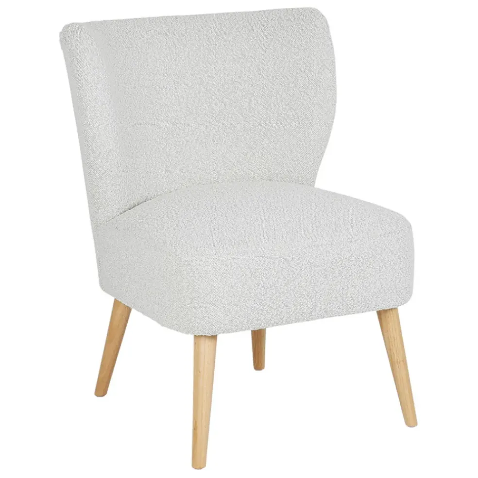 Fauteuil bouclette blanc - Eleonor