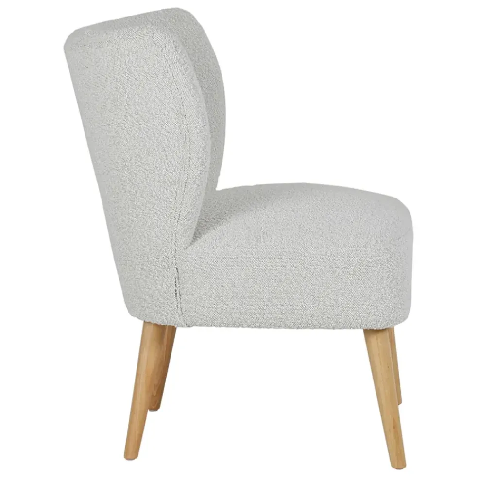 Fauteuil bouclette blanc - Eleonor