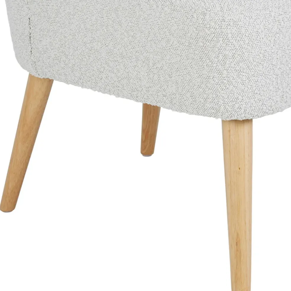 Fauteuil bouclette blanc - Eleonor