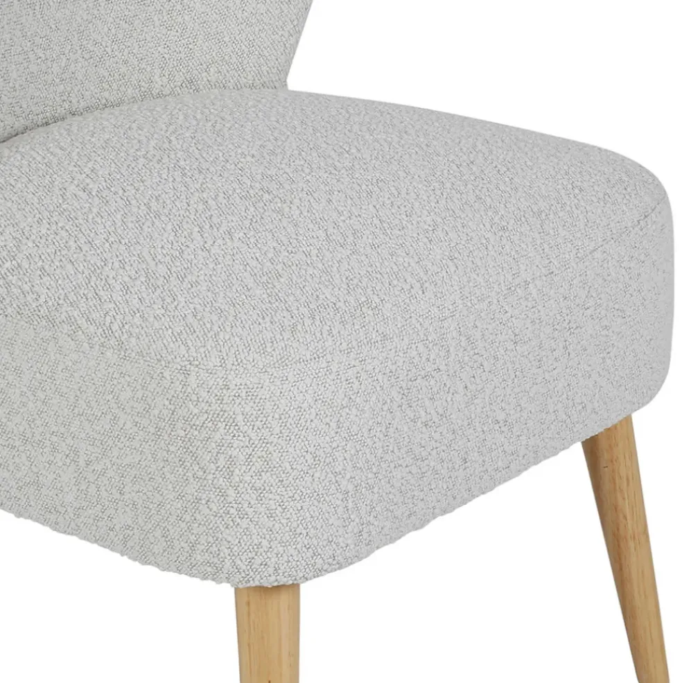 Fauteuil bouclette blanc - Eleonor