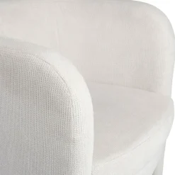 Fauteuil club en tissu écru - Tessia