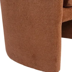 Fauteuil club en tissu terracotta - Tessia
