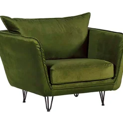 Fauteuil club tissu kaki - Harry