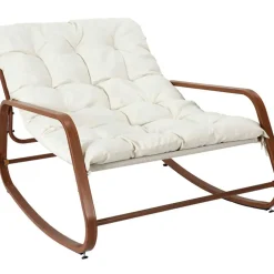 Fauteuil de jardin à bascule beige - Miami