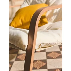 Fauteuil de jardin à bascule beige - Miami