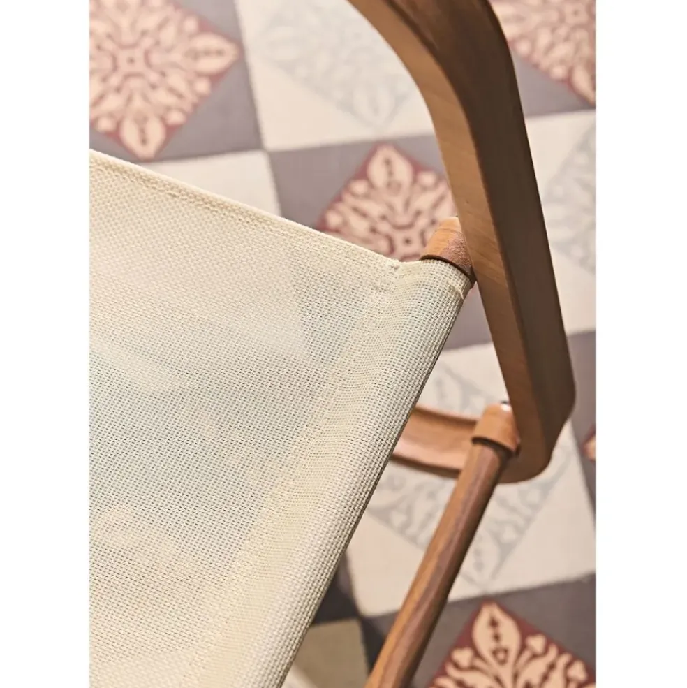 Fauteuil de jardin à bascule beige - Miami