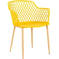 Fauteuil de jardin jaune en plastique malaga