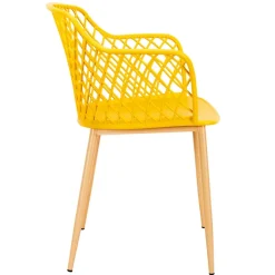 Fauteuil de jardin jaune en plastique malaga