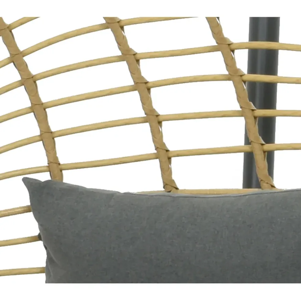 Fauteuil de jardin oeuf suspendu en resine tressée - Riga