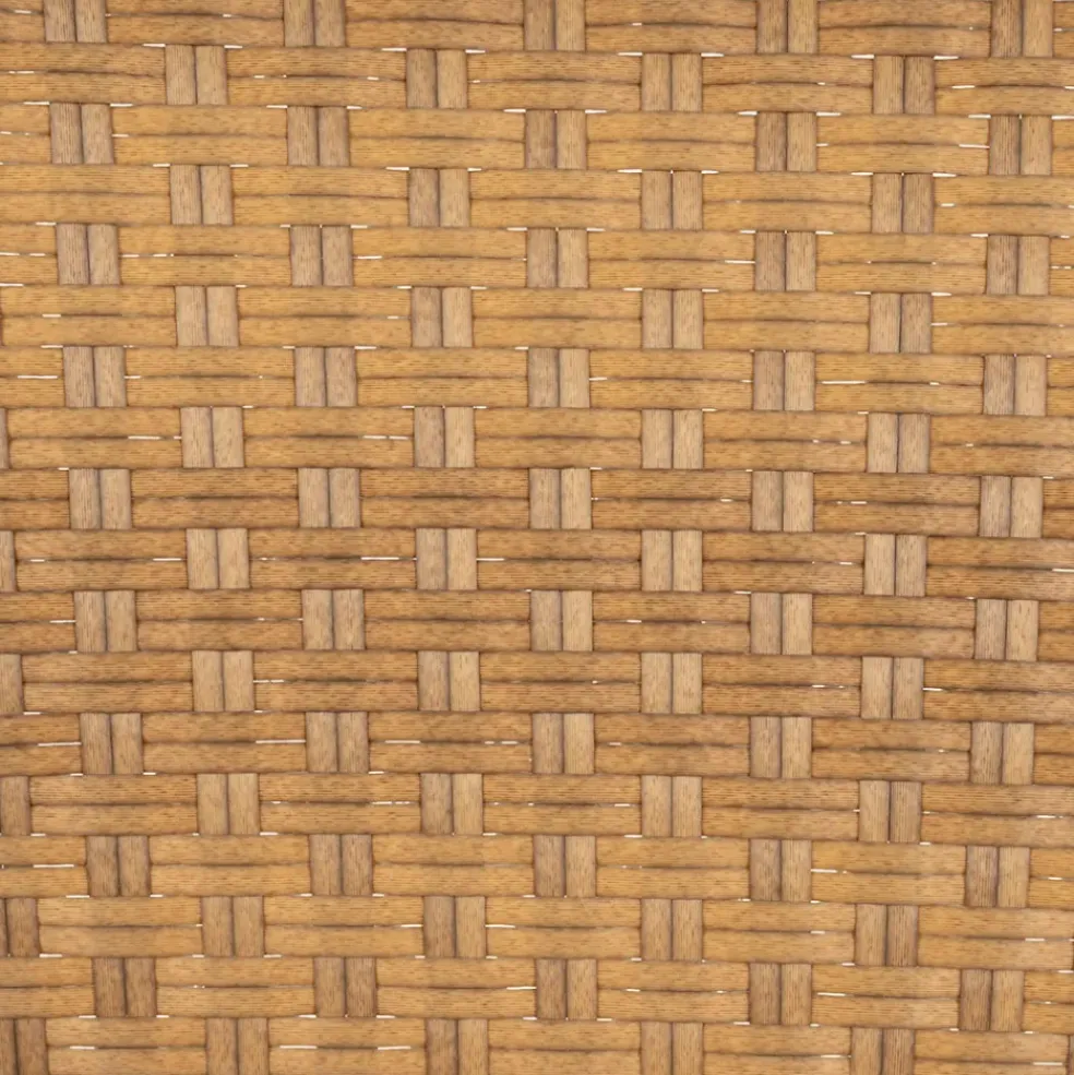 Fauteuil de jardin rond effet cannage naturel - Malaya
