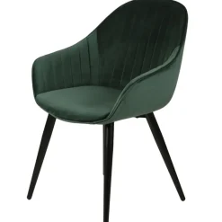 Fauteuil de salle à manger en velours vert - Ben