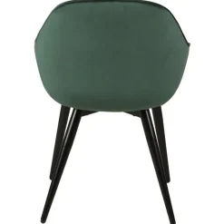 Fauteuil de salle à manger en velours vert - Ben