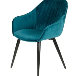 Fauteuil de salle à manger en velours bleu - Ben