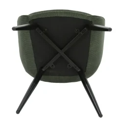 Fauteuil de salle à manger en velours côtelé kaki - Ben