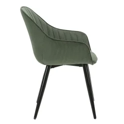 Fauteuil de salle à manger en velours côtelé kaki - Ben