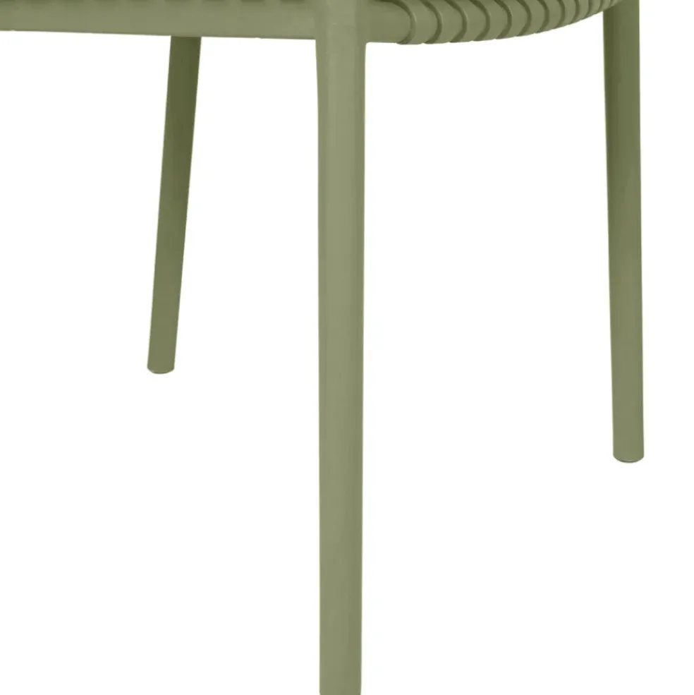 Fauteuil d'extérieur kaki avec coussin en tissu - Lumi