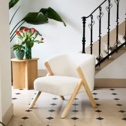 Fauteuil en tissu blanc - Elément