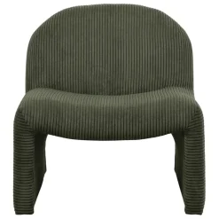 Fauteuil en tissu côtelé vert - Minimal