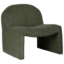 Fauteuil en tissu côtelé vert - Minimal