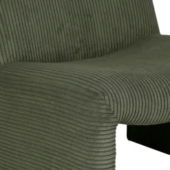 Fauteuil en tissu côtelé vert - Minimal