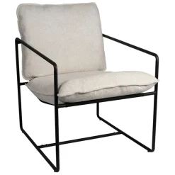 Fauteuil en tissu et fer écru - Elément