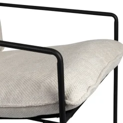 Fauteuil en tissu et fer écru - Elément