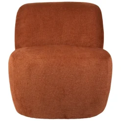 Fauteuil en tissu terracotta - Tessia